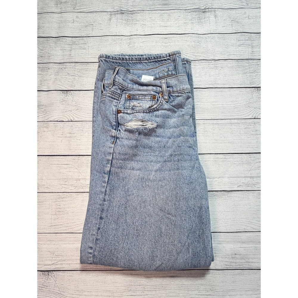 American Eagle Wide leg distressed jeans women's 10 Casual Streetwear Boho Edgy